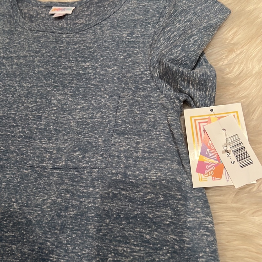Lularoe Carly dress small blue heathered